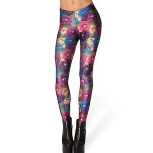 Blackmilk PEEKING PEONIES LEGGINGS